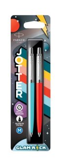 Długopis JOTTER ORIGINALS GLAM ROCK : 1 x AZURRE BLUE , 1 x VERMILION PARKER 2162141, blister 2