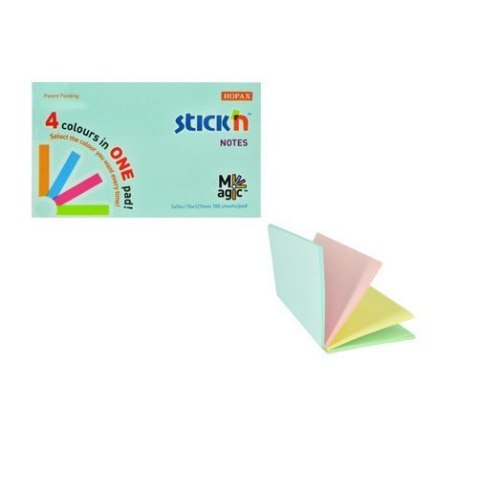 Bloczek STICKN MAGIC PAD 76x127mm pastel mix kolorów 21576 Bloczek STICKN MAGIC PAD 76x127mm pastel mix kolorów 21576