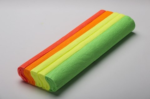 Bibuła marszczona, 25x200 cm, 5 rolek, jasnoczerwony fluorescencyjny, Happy Color HA 3640 2520-224 Bibuła marszczona, 25x200 cm, 5 rolek, jasnoczerwony fluorescencyjny, Happy Color HA 3640 2520-224