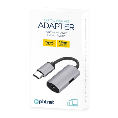 Adapter audio TYPE-C ON 3,5 JACK PORT TYPE-C PLATINET PMMAC35 Adapter audio TYPE-C ON 3,5 JACK PORT TYPE-C PLATINET PMMAC35