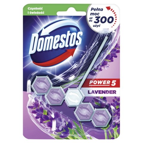 DOMESTOS Zawieszka do toalety KOSTKA POWER5 LAVENDER 9x55g 879104