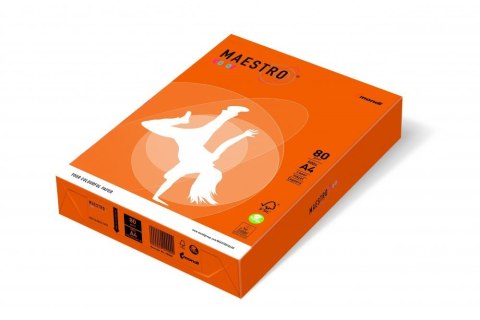 Papier xero A4 MAESTRO COLOR 80g OR43 pomarańczowy Papier xero A4 MAESTRO COLOR 80g OR43 pomarańczowy