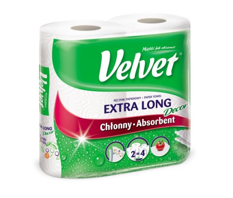 Ręcznik VELVET Extra Long Decor 2 rolki Ręcznik VELVET Extra Long Decor 2 rolki