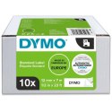 Taśma DYMO D1 - 12 mm x 7 m, czarny / biały - VALUE PACK 10 szt. - NOWOŚĆ 2093097 do drukarek etykiet