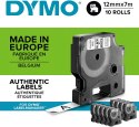 Taśma DYMO D1 - 12 mm x 7 m, czarny / biały - VALUE PACK 10 szt. - NOWOŚĆ 2093097 do drukarek etykiet