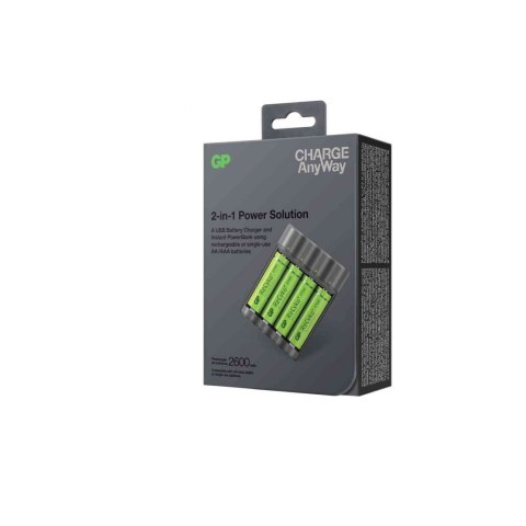 Ładowarka USB do akumulatorów AAA / AA GP X411 z funkcją Power Banku (X) Ładowarka USB do akumulatorów AAA / AA GP X411 z funkcją Power Banku (X)
