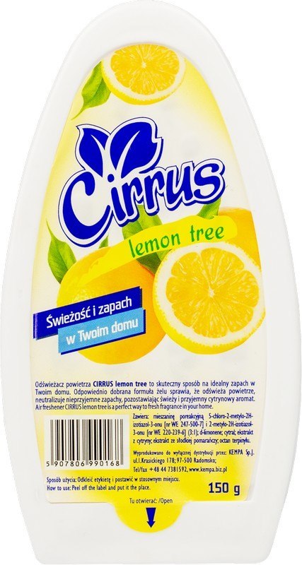 CIRRUS Odświeżacz w żelu 150g owoce cytrusowe CIRRUS Odświeżacz w żelu 150g owoce cytrusowe