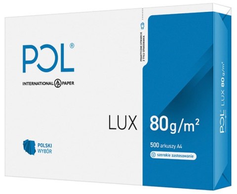 Papier xero A4 POLLUX 80g klasa białości B 161 karton 5 ryz Papier xero A4 POLLUX 80g klasa białości B 161 karton 5 ryz