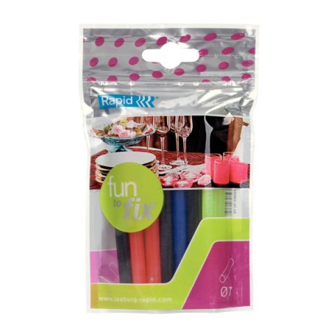 Klej kolorowy FunToFix 80g 7mm, 20 szt. Rapid 23835900 Klej kolorowy FunToFix 80g 7mm, 20 szt. Rapid 23835900
