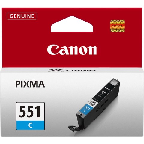 Tusz CANON (CLI-551C) niebieski 7ml 6509B001 Tusz CANON (CLI-551C) niebieski 7ml 6509B001